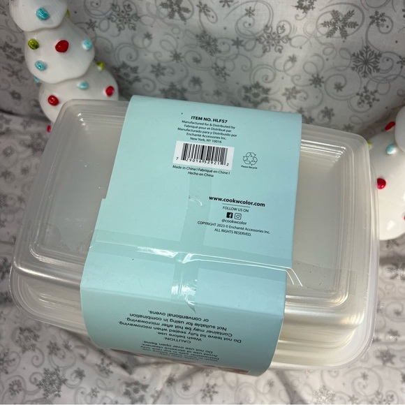 CWC Pastel Blue Christmas GIngerbread Snowman Theme Food Storage Containers - 24 - Picture 9 of 10